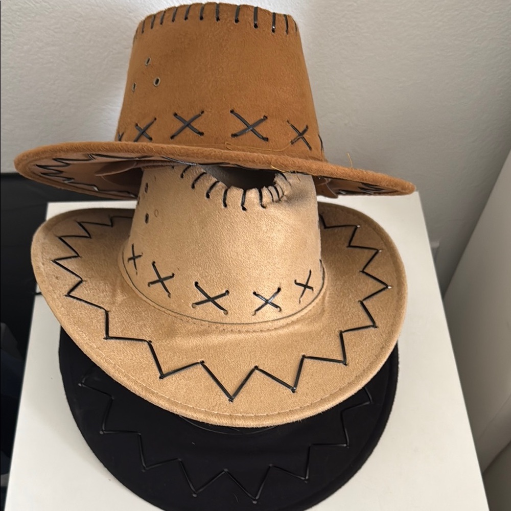 Stylish Cowboy Hats in Tan, Cream, and Black